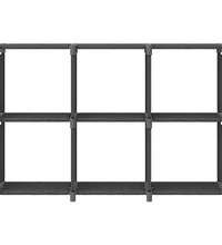 Würfel-Regal 6 Fächer Grau 103x30x72,5 cm Stoff
