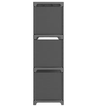 Würfelregal mit 9 Fächern Grau 103x30x107,5 cm Stoff