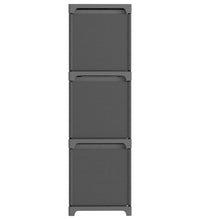 Würfelregal mit 9 Boxen Grau 103x30x107,5 cm Stoff