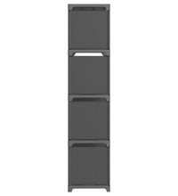 Würfel-Regal 12 Fächer Grau 103x30x141 cm Stoff
