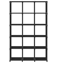 Würfelregal mit 15 Fächern Schwarz 103x30x175,5 cm Stoff