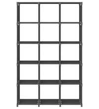 Würfel-Regal 15 Fächer Grau 103x30x175,5 cm Stoff