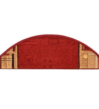 Treppenmatten Selbstklebend 15 Stk. Rot 65x21x4 cm