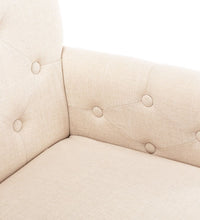 Esszimmerstuhl mit Armlehnen Beige Stoff