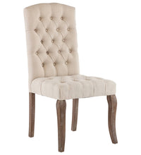 Esszimmerstühle 2 Stk. Beige Leinenoptik Stoff