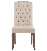 Esszimmerstühle 2 Stk. Beige Leinenoptik Stoff