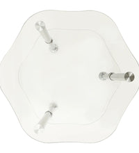 Beistelltisch mit 2 Ablagen Transparent 38x38x50 cm Hartglas