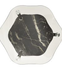 Beistelltisch mit 2 Ablagen Transparent 38x38x50 cm Hartglas