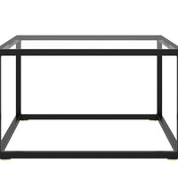 Couchtisch Schwarz mit Hartglas 60x60x35 cm