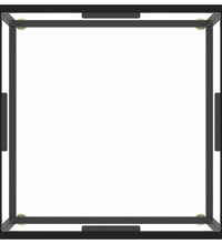 Couchtisch Schwarz mit Hartglas 60x60x35 cm