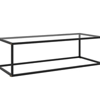 Couchtisch Schwarz mit Hartglas 120x50x35 cm