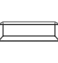 Couchtisch Schwarz mit Hartglas 120x50x35 cm