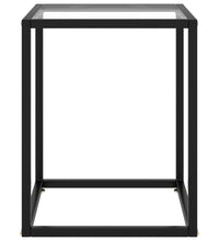 Couchtisch Schwarz mit Hartglas 40x40x50 cm