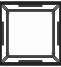 Couchtisch Schwarz mit Hartglas 40x40x50 cm