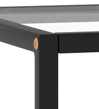 Couchtisch Schwarz mit Hartglas 40x40x50 cm