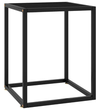 Couchtisch Schwarz mit Schwarzem Glas 40x40x50 cm