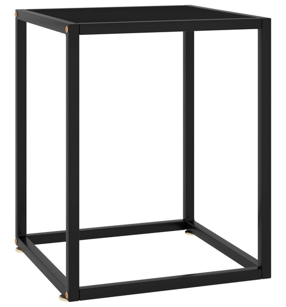 Couchtisch Schwarz mit Schwarzem Glas 40x40x50 cm
