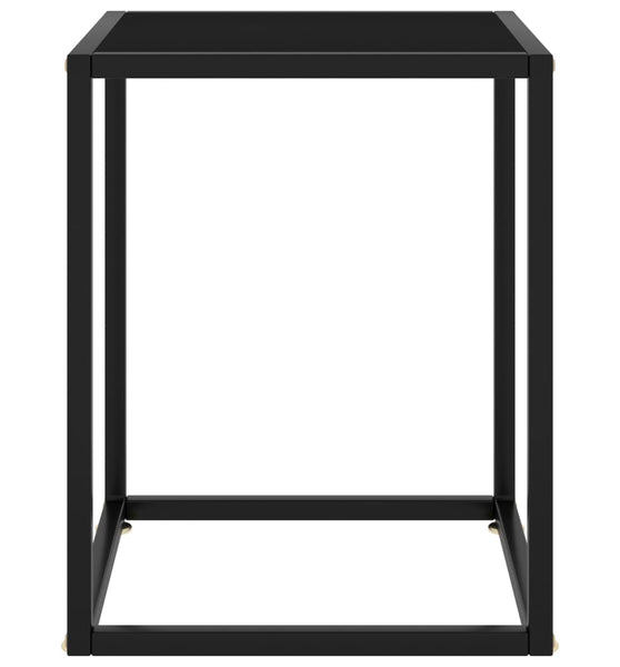 Couchtisch Schwarz mit Schwarzem Glas 40x40x50 cm