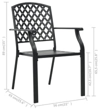 Gartenstühle 4 Stk. Mesh-Design Stahl Schwarz