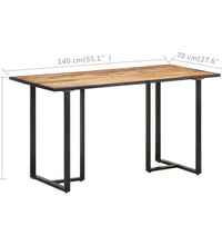 Esstisch 140 cm Raues Mangoholz