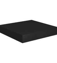 Schweberegale 2 Stk. Schwarz 23x23,5x3,8 cm MDF