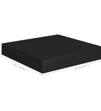 Schweberegale 2 Stk. Schwarz 23x23,5x3,8 cm MDF