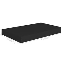 Schweberegale 4 Stk. Schwarz 40x23x3,8 cm MDF