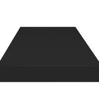 Schweberegale 2 Stk. Schwarz 80x23,5x3,8 cm MDF