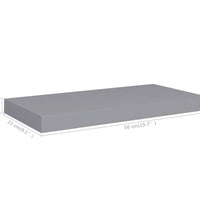 Schweberegale 2 Stk. Grau 50x23x3,8 cm MDF