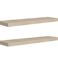 Schweberegale 2 Stk. Eichen-Optik 90x23,5x3,8 cm MDF