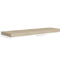 Schweberegale 2 Stk. Eichen-Optik 90x23,5x3,8 cm MDF