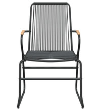 Gartenstühle 2 Stk. Schwarz 58x59x85,5 cm PVC Rattan