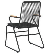 Gartenstühle 2 Stk. Schwarz 58x59x85,5 cm PVC Rattan