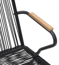 Gartenstühle 2 Stk. Schwarz 58x59x85,5 cm PVC Rattan