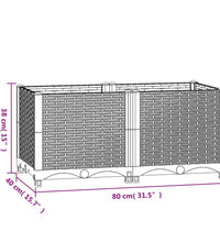 Hochbeet 80x40x38 cm Polypropylen