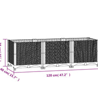 Hochbeet 120x40x38 cm Polypropylen