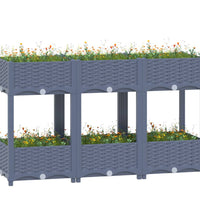 Hochbeet 120x40x71 cm Polypropylen