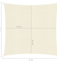 Sonnensegel 160 g/m² Creme 5x5 m HDPE