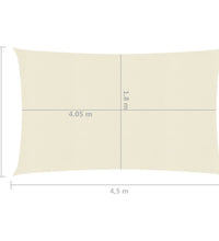 Sonnensegel 160 g/m² Creme 2x4,5 m HDPE