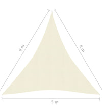 Sonnensegel 160 g/m² Creme 5x6x6 m HDPE