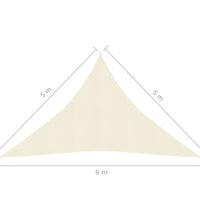 Sonnensegel 160 g/m² Creme 5x5x6 m HDPE