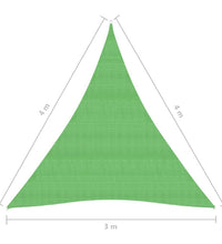 Sonnensegel 160 g/m² Hellgrün 3x4x4 m HDPE