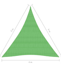 Sonnensegel 160 g/m² Hellgrün 4x5x5 m HDPE