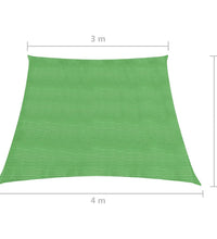 Sonnensegel 160 g/m² Hellgrün 3/4x2 m HDPE