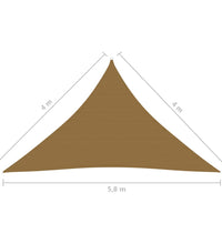 Sonnensegel 160 g/m² Taupe 4x4x5,8 m HDPE