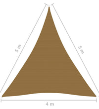 Sonnensegel 160 g/m² Taupe 4x5x5 m HDPE