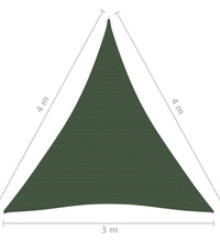 Sonnensegel 160 g/m² Dunkelgrün 3x4x4 m HDPE