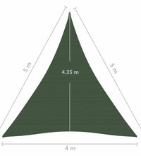 Sonnensegel 160 g/m² Dunkelgrün 4x5x5 m HDPE