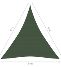 Sonnensegel 160 g/m² Dunkelgrün 5x6x6 m HDPE