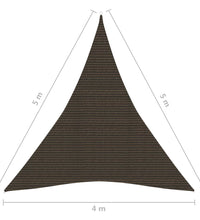 Sonnensegel 160 g/m² Braun 4x5x5 m HDPE